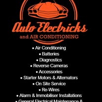 Auto Electricks service list signboard