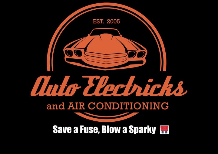 Auto Electricks logo with Save a Fuse Blow a Sparky tagline